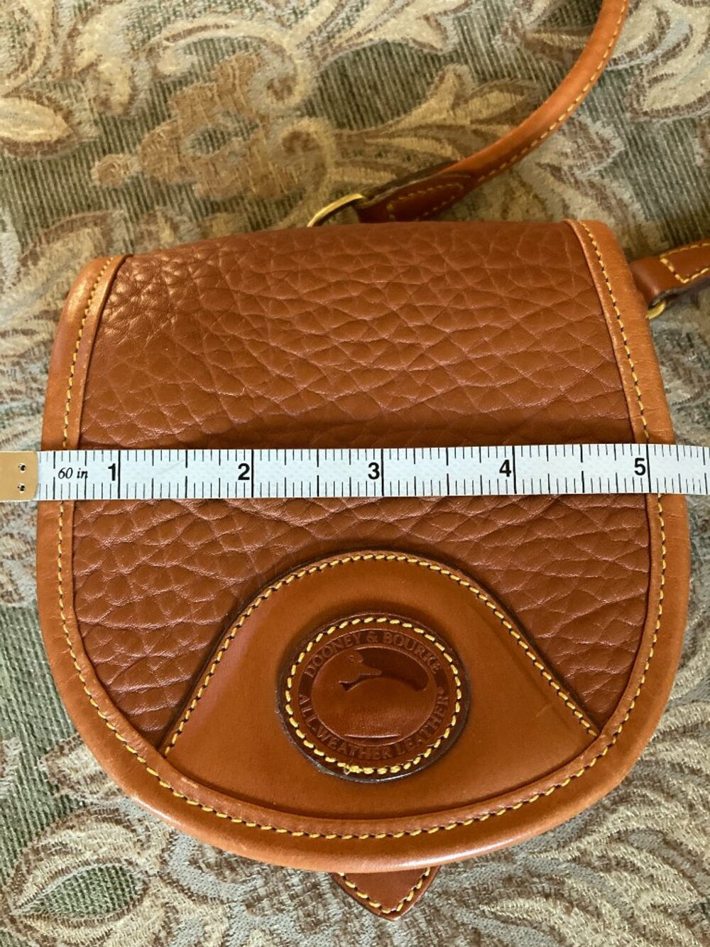 Authentic Rare Vintage Dooney & Bourke AWL Mini Saddle Crossbody Bag - Picture 9 of 11